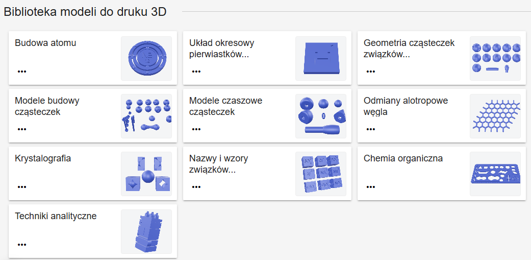 WLP Chemia 50 modeli do druku 3D